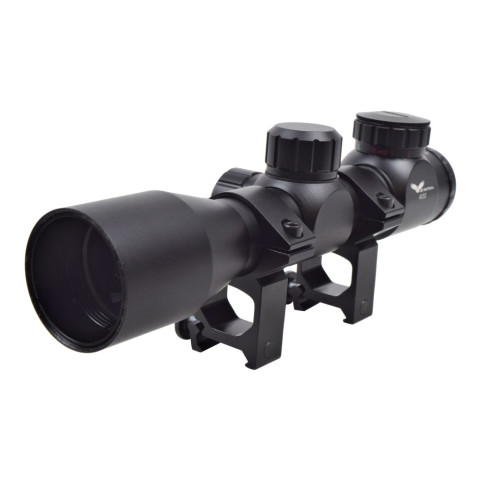 Lunette de visée JS 4x32 noire + red dot rouge et vert