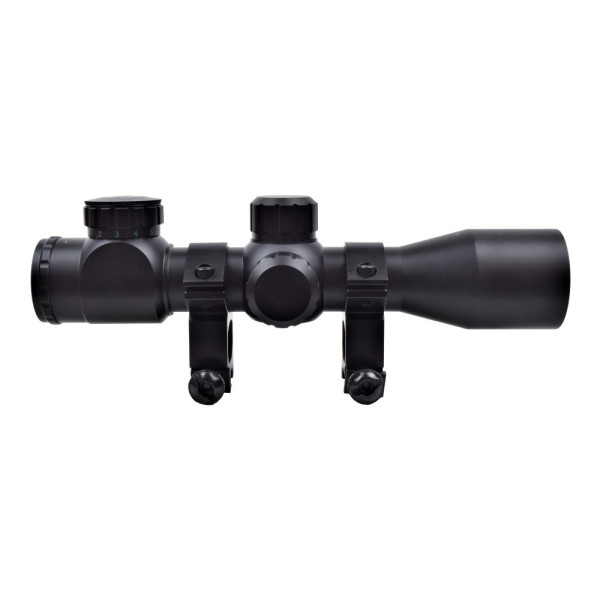 Lunette de visée JS 4x32 noire + red dot rouge et vert