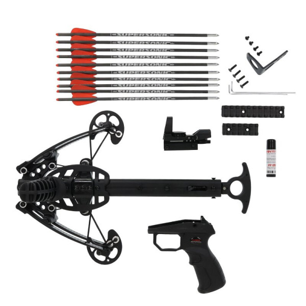 Pistolet-Arbalète à poulies FMA Supersonic 120 lbs 330 FPS avec crosse
