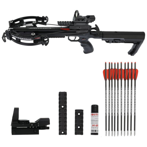 Pistolet-Arbalète à poulies FMA Supersonic 120 lbs 330 FPS avec crosse