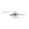 Couteau WILDSTEER W'estaing 0103 : robustesse X46Cr13, manche ergonomique, idéal chasse